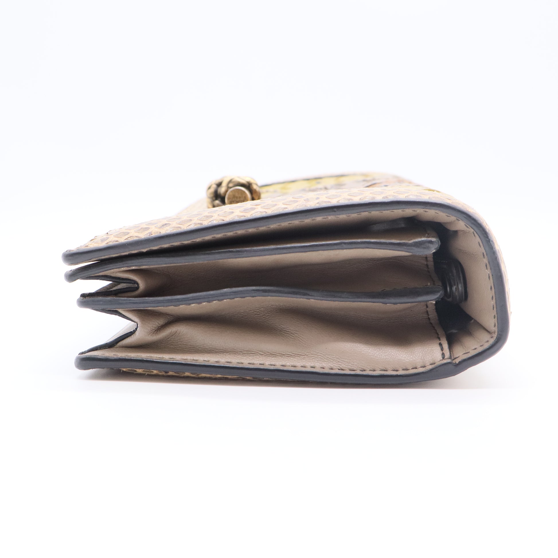 Club Stitch Olimpia Knot Flap Bag Intrecciato Nappa and Snakeskin wallet for Gisel