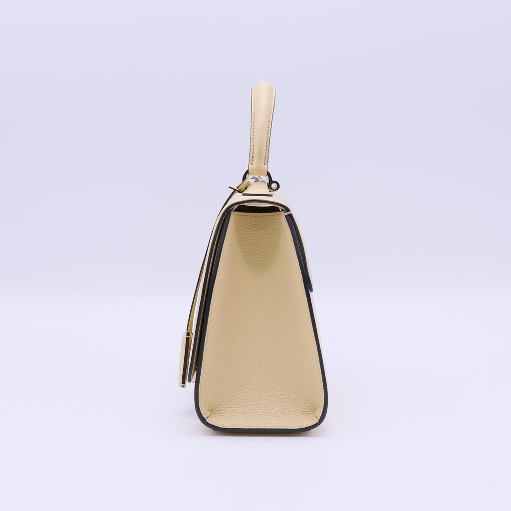 Moynat Taurillon Blush Rejane PM Yellow Twins