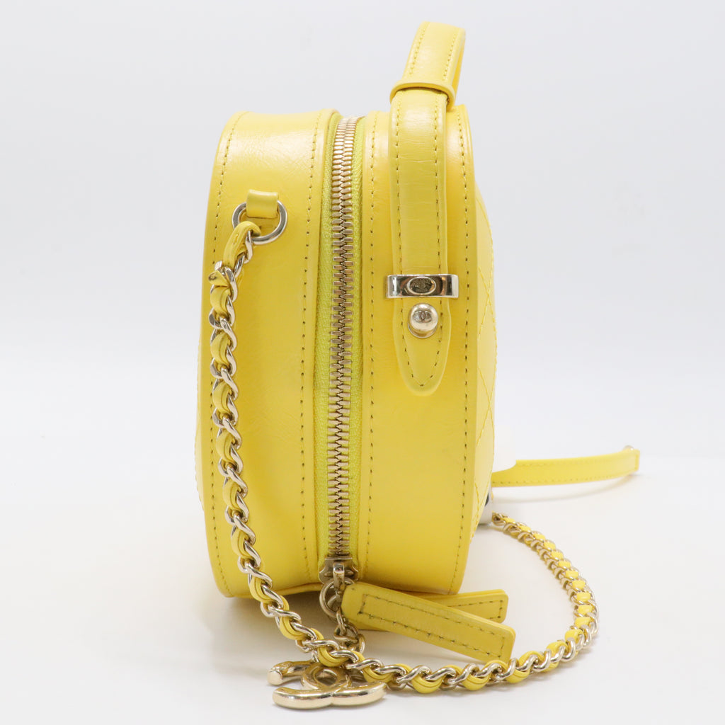 Vanity Case Bag Quilted Crumpled Calfskin Small