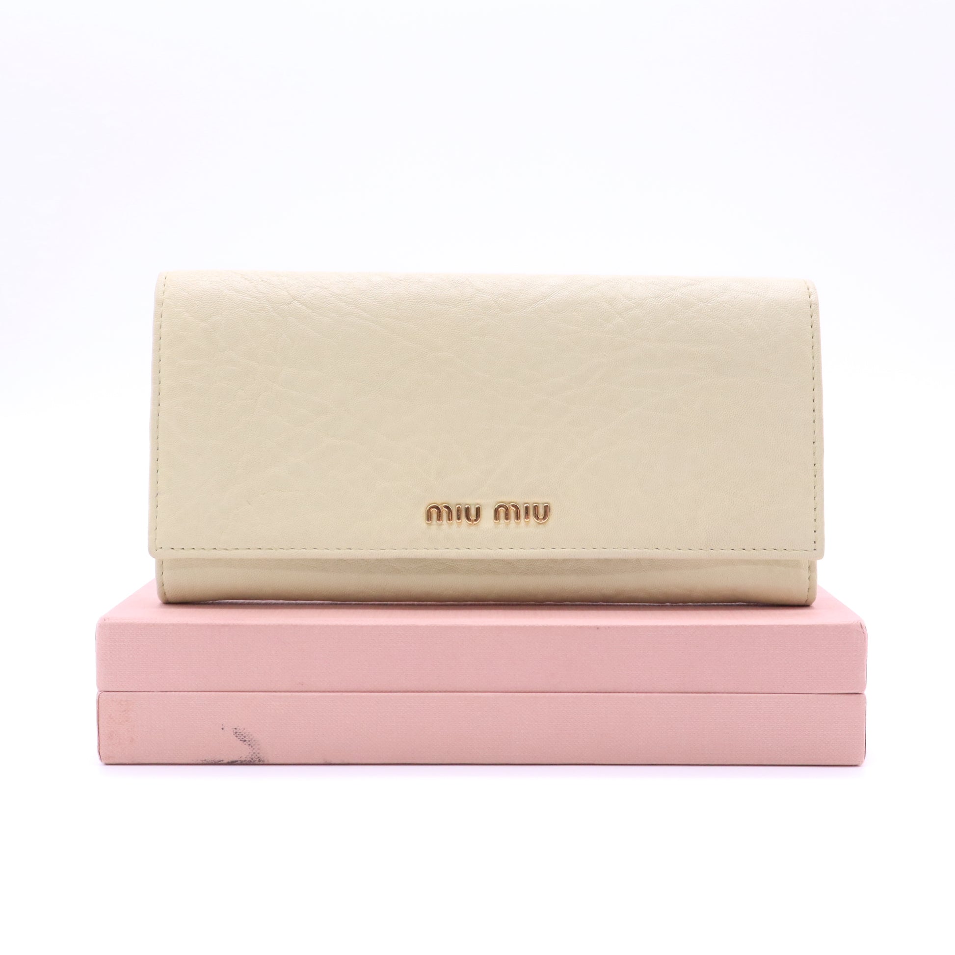 Miu Miu Vitello Shine Continental Flap Wallet W20952