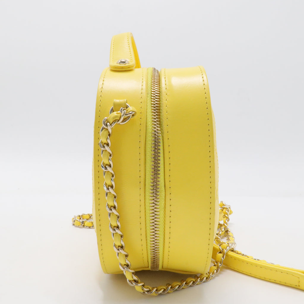 Vanity Case Bag Quilted Crumpled Calfskin Small