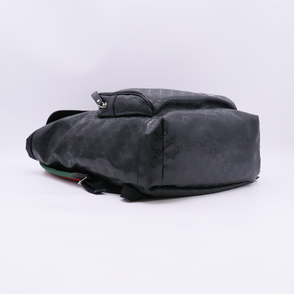 Gucci Imprime Monogram Web 500 Backpack Black twins LDJ5581