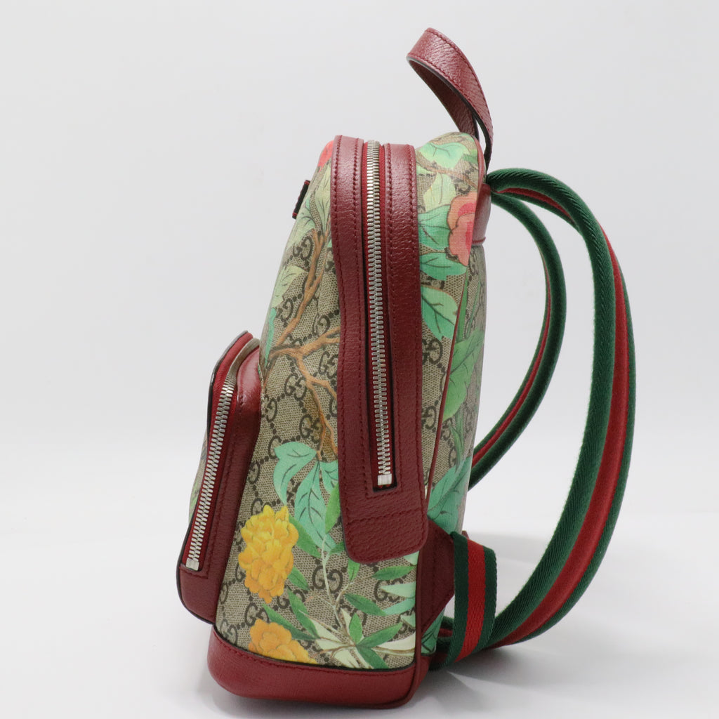 Zip Pocket Backpack Tian Print GG Coated Canvas Small