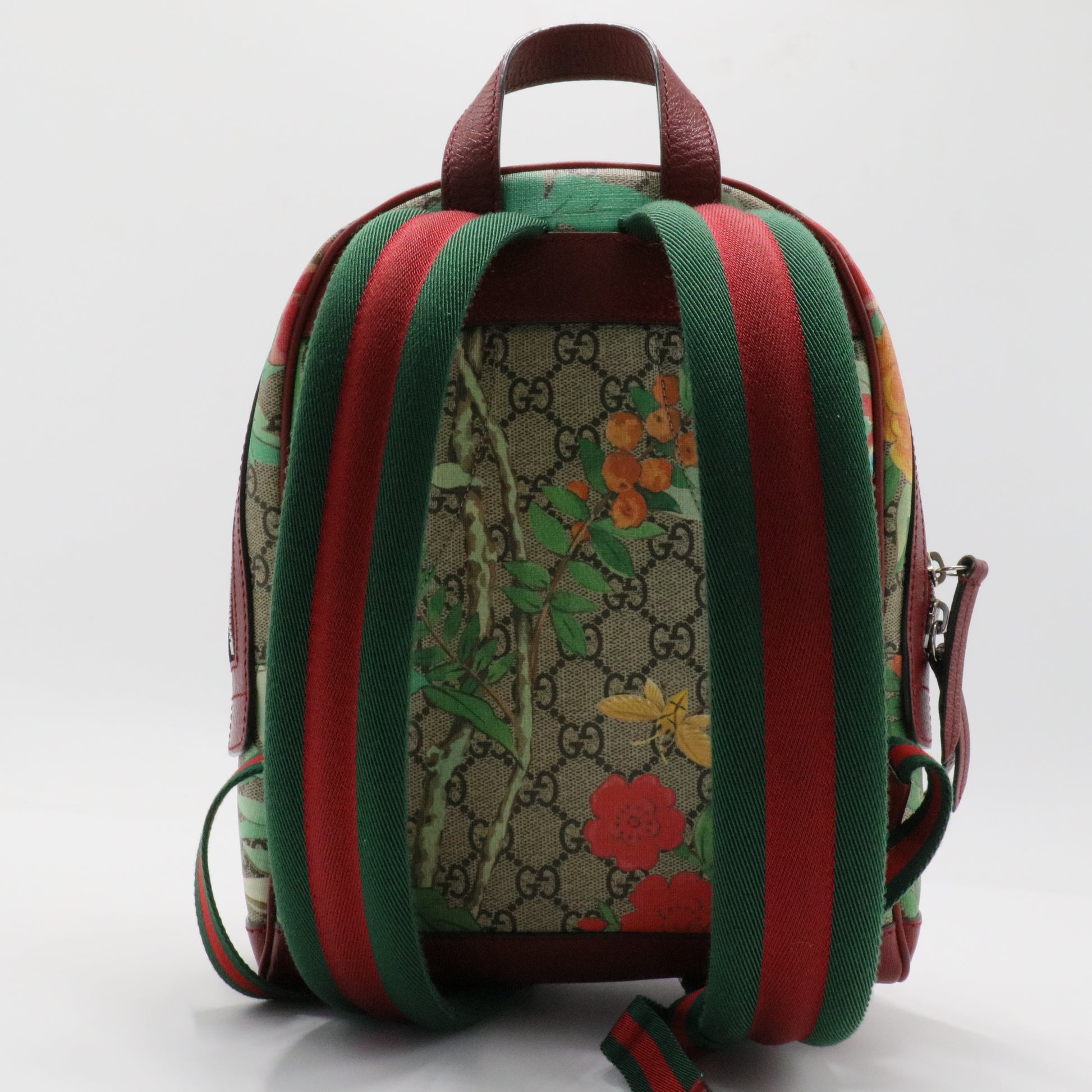 Zip Pocket Backpack Tian Print GG Coated Canvas Small