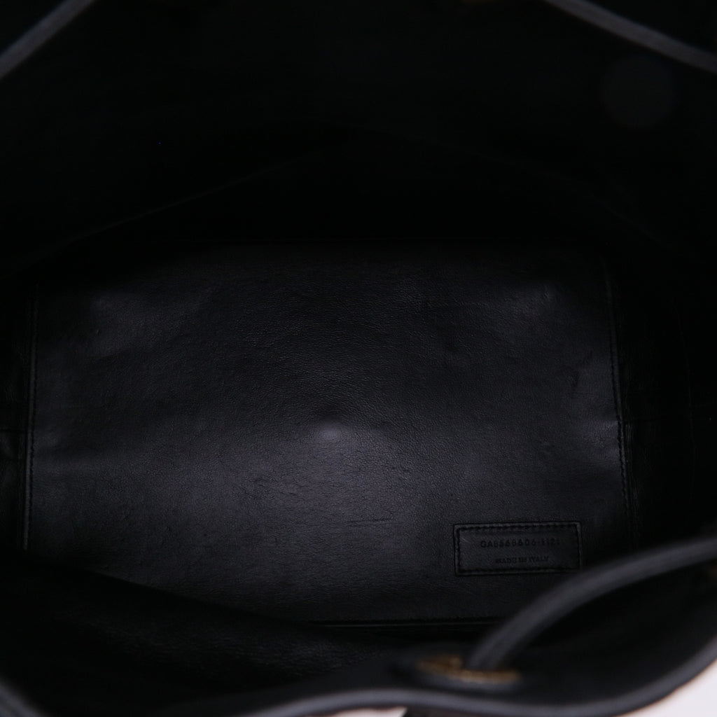 Saint Laurent Embossed Lather Le Monogramme Bucket Bag twins LDJ5586