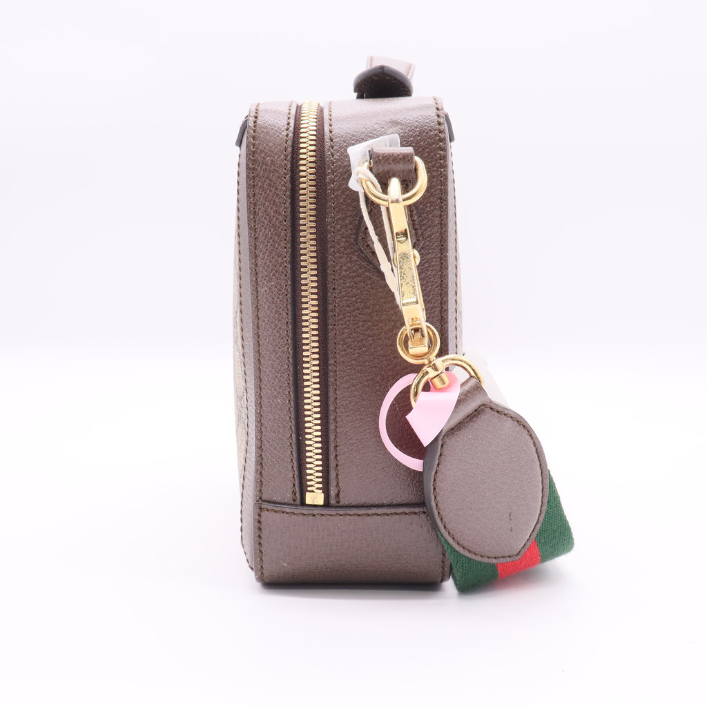 Gucci Ophidia Zip Around Camera Bag GG Coated Canvas Small Twins