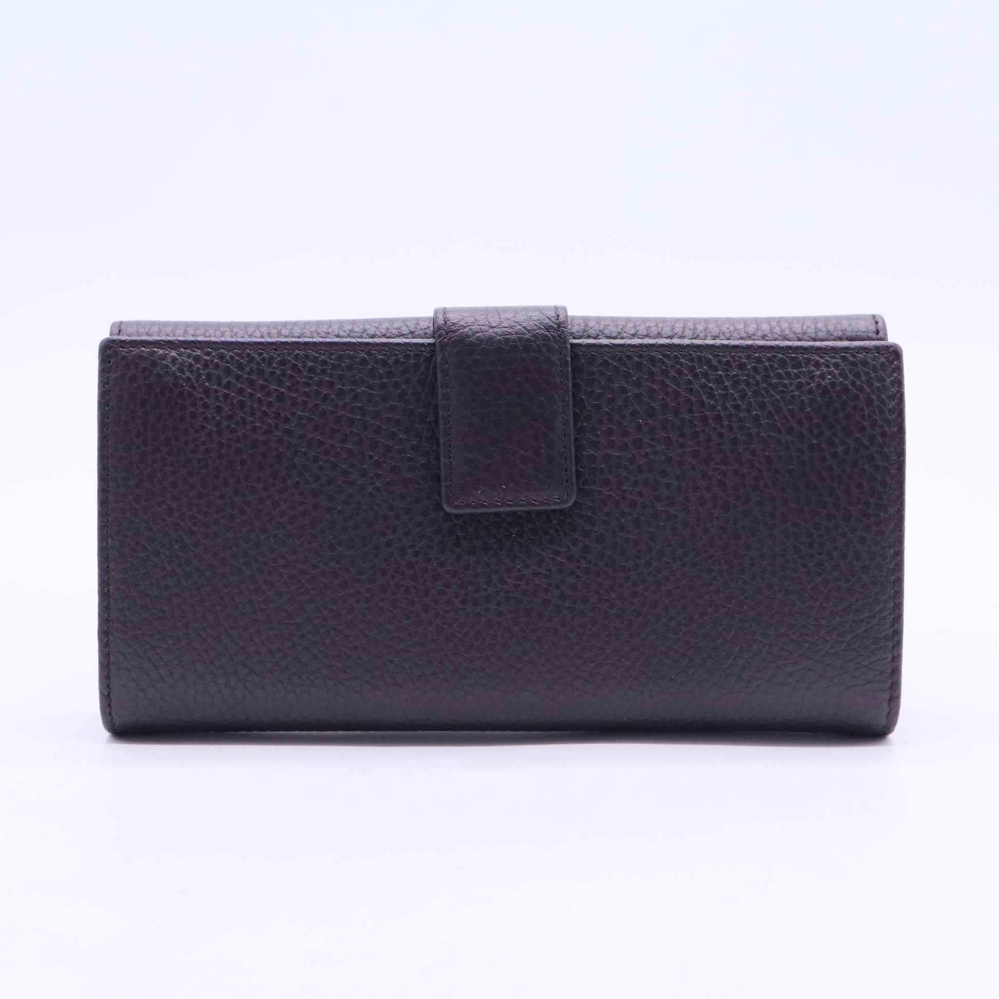 Black Leather Soho Studded Continental Wallet W20337