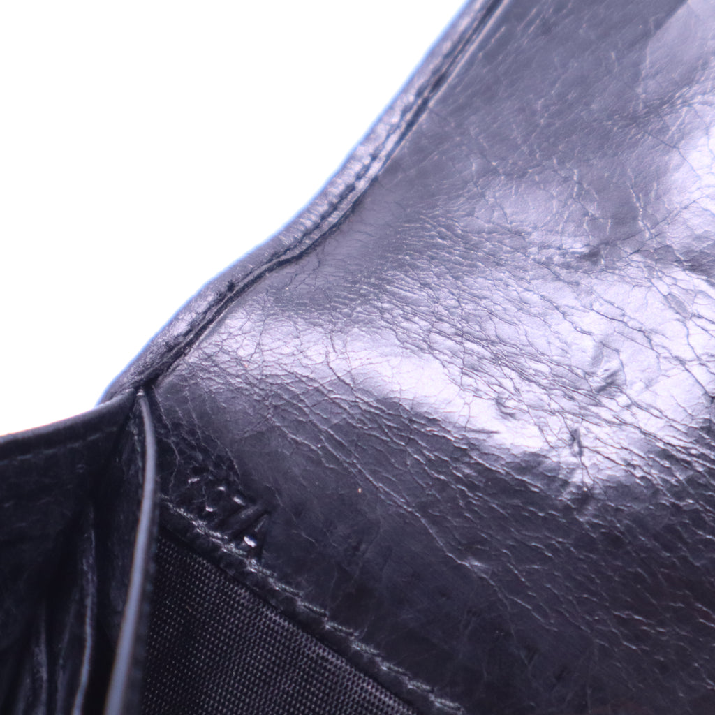 Miu Miu Nappa Matelasse Flap Wallet Black W20858