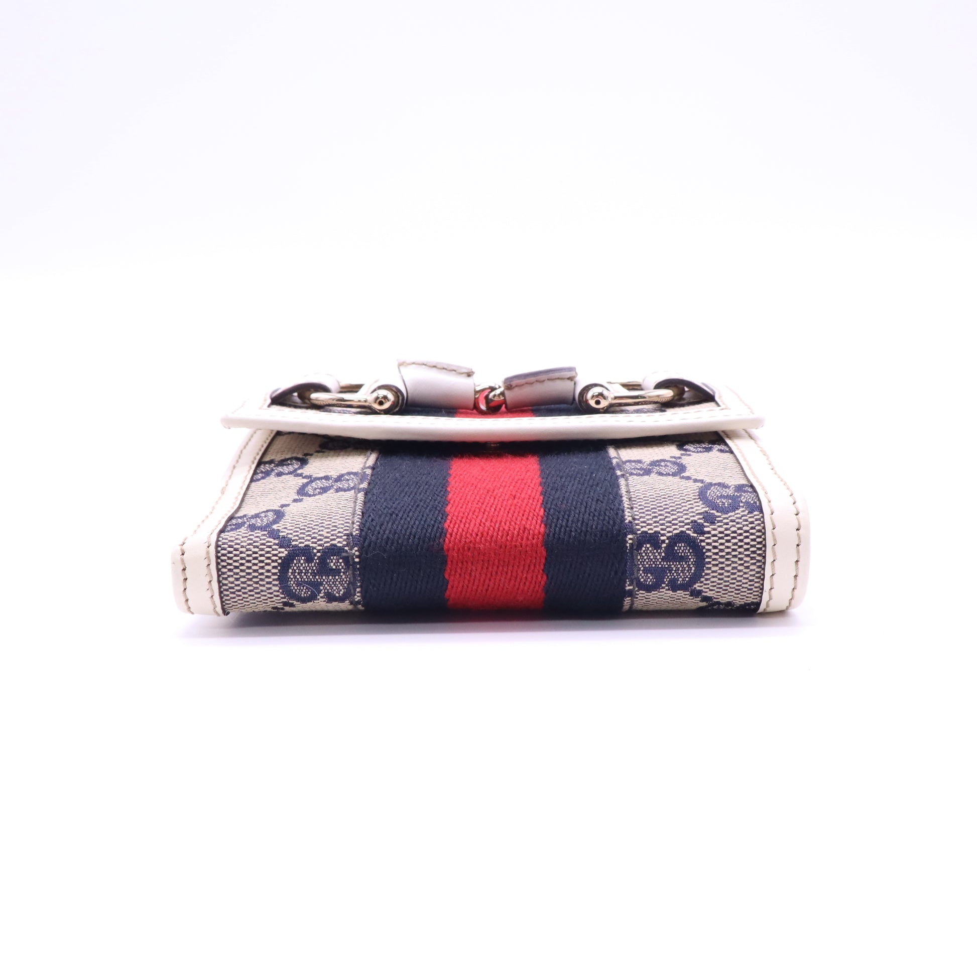 Gucci Horsebit 1955 GG Canvas Web Wallet W21464