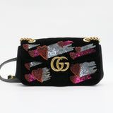 Velvet Limited Edition Heart Sequin Marmont Shoulder Bag