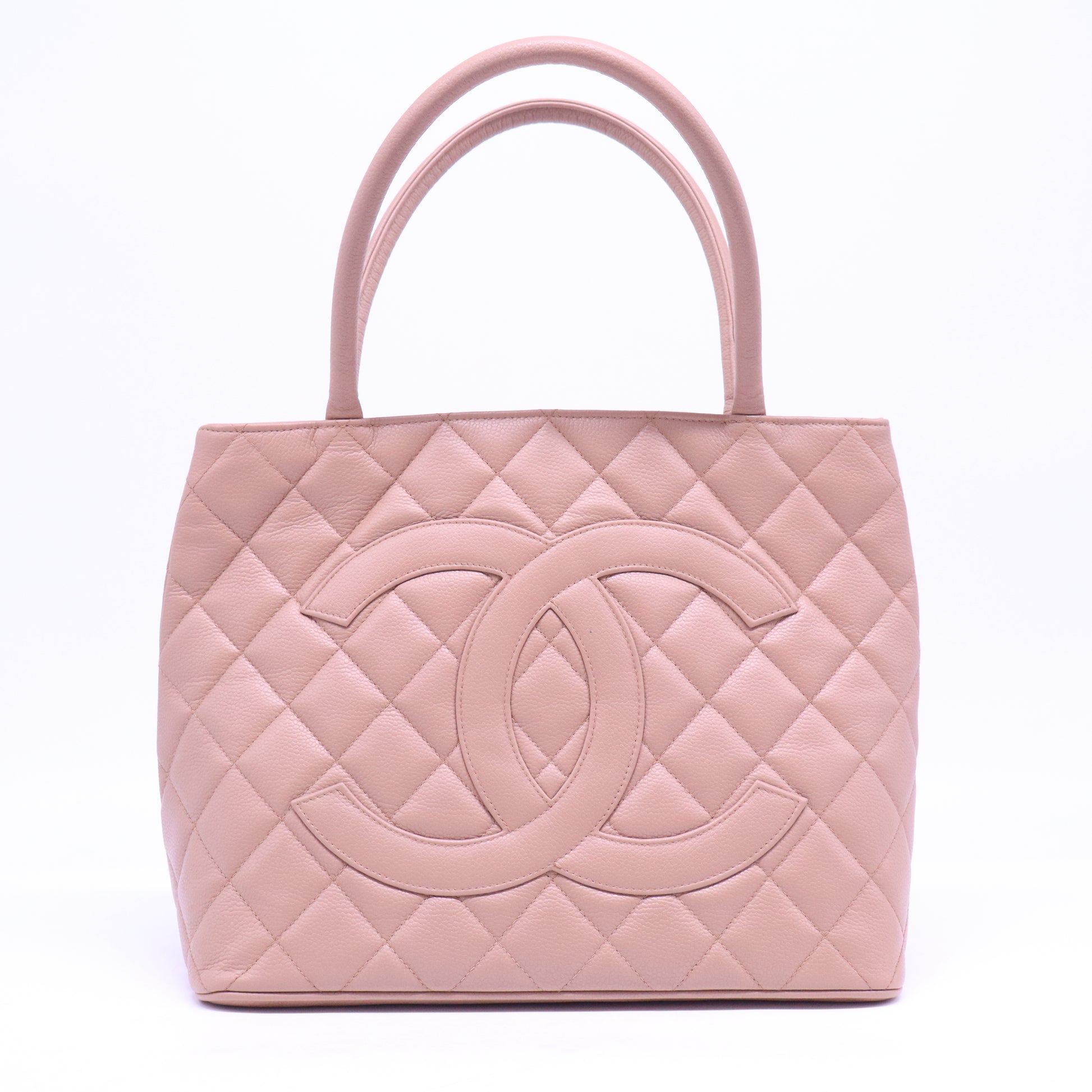 Lambskin Quilted Medallion Tote Pink B21277
