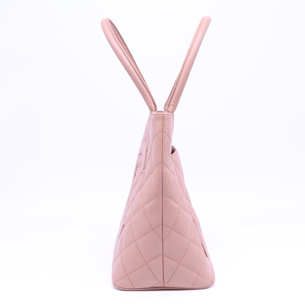 Lambskin Quilted Medallion Tote Pink B21277