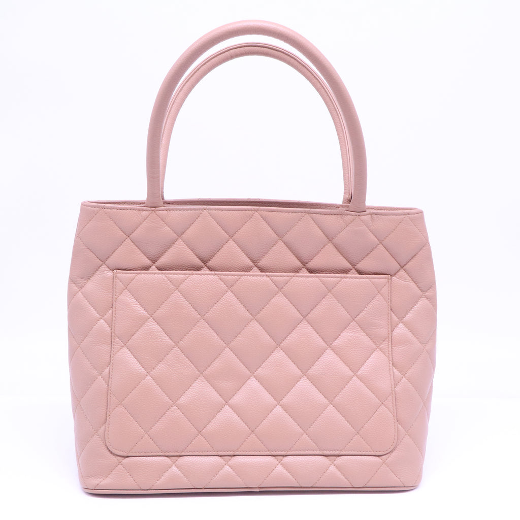 Lambskin Quilted Medallion Tote Pink B21277