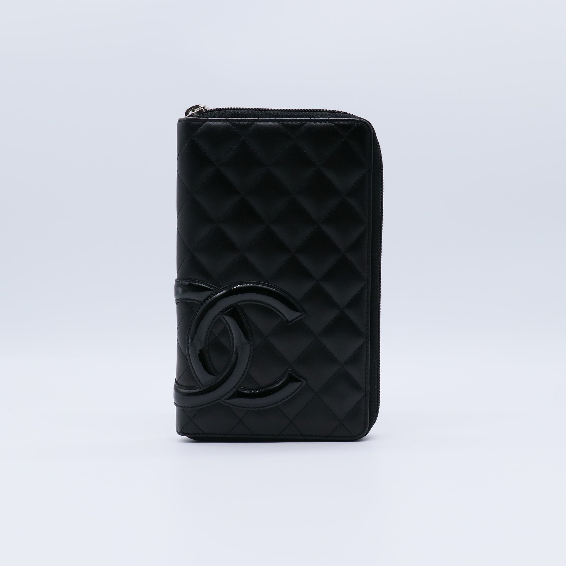 Chanel Cambon Line Lambskin Zip Around Long Wallet W21451
