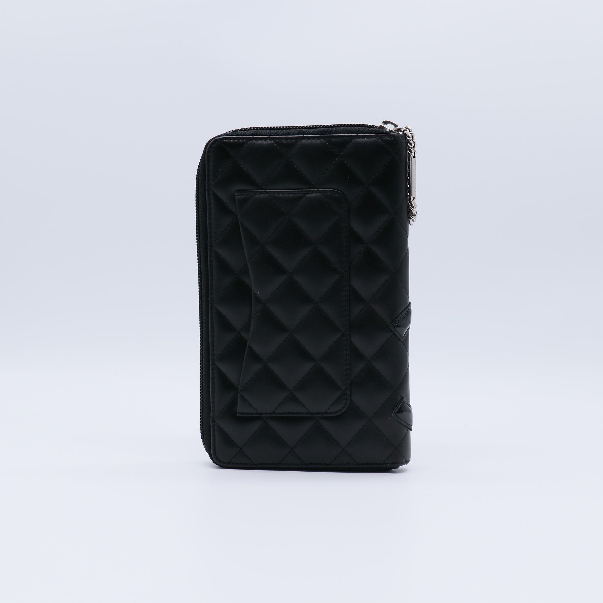 Chanel Cambon Line Lambskin Zip Around Long Wallet W21451