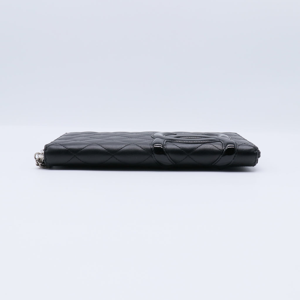 Chanel Cambon Line Lambskin Zip Around Long Wallet W21451