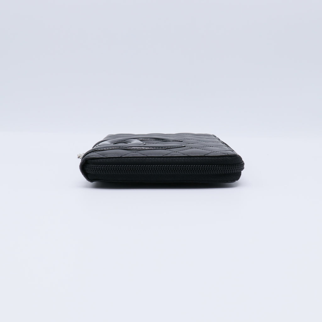 Chanel Cambon Line Lambskin Zip Around Long Wallet W21451