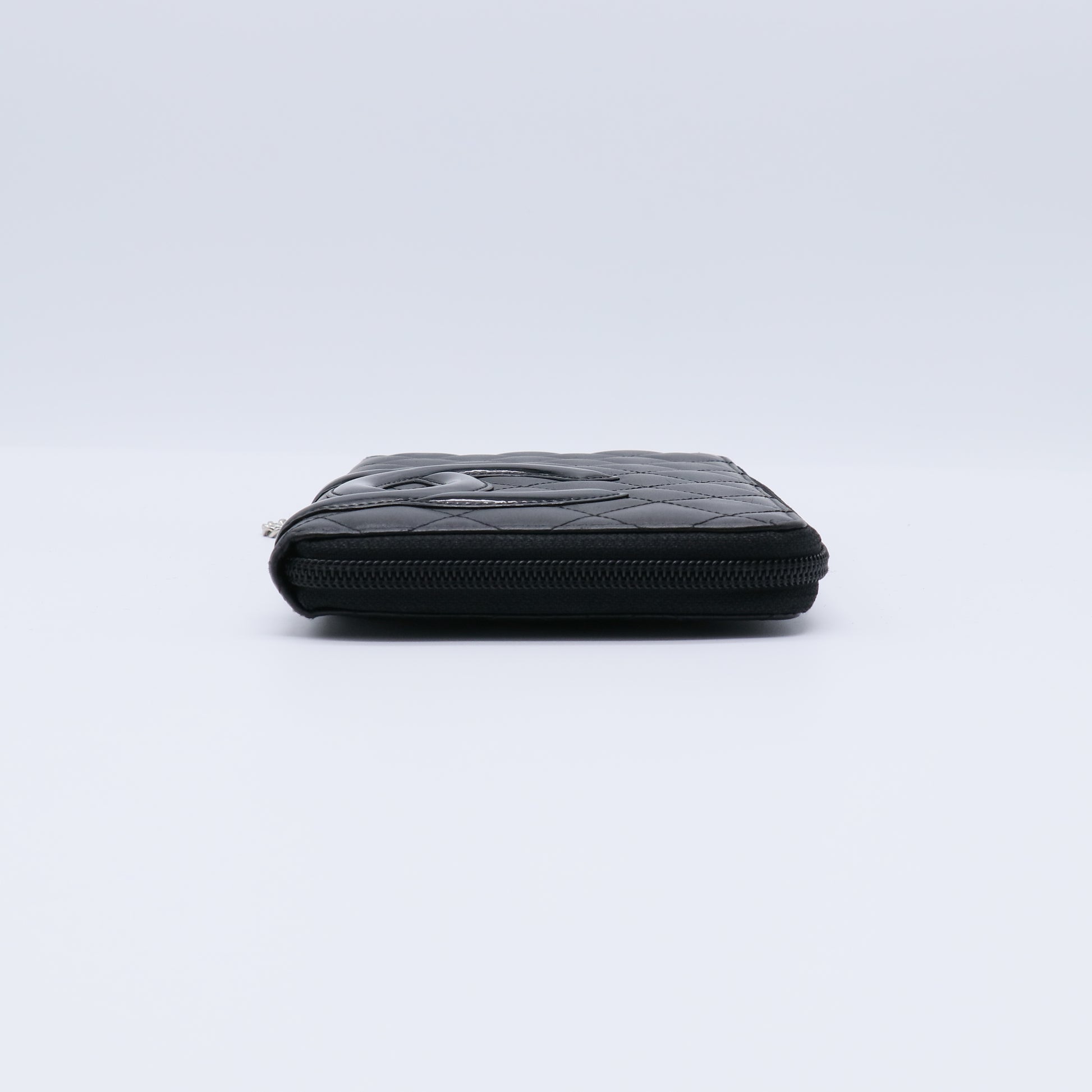 Chanel Cambon Line Lambskin Zip Around Long Wallet W21451