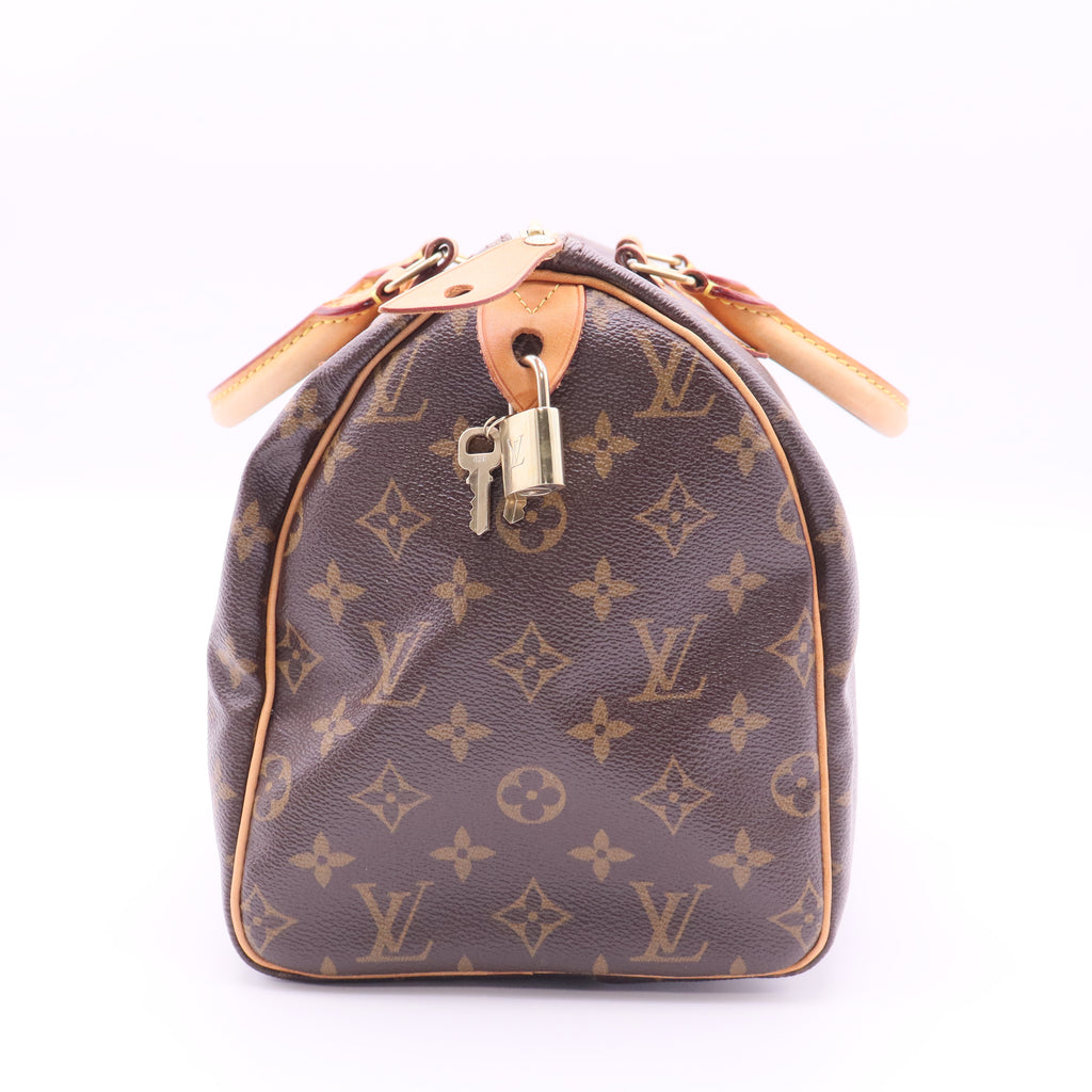 Louis Vuitton Speedy Handbag Monogram Canvas 30 satchel twins