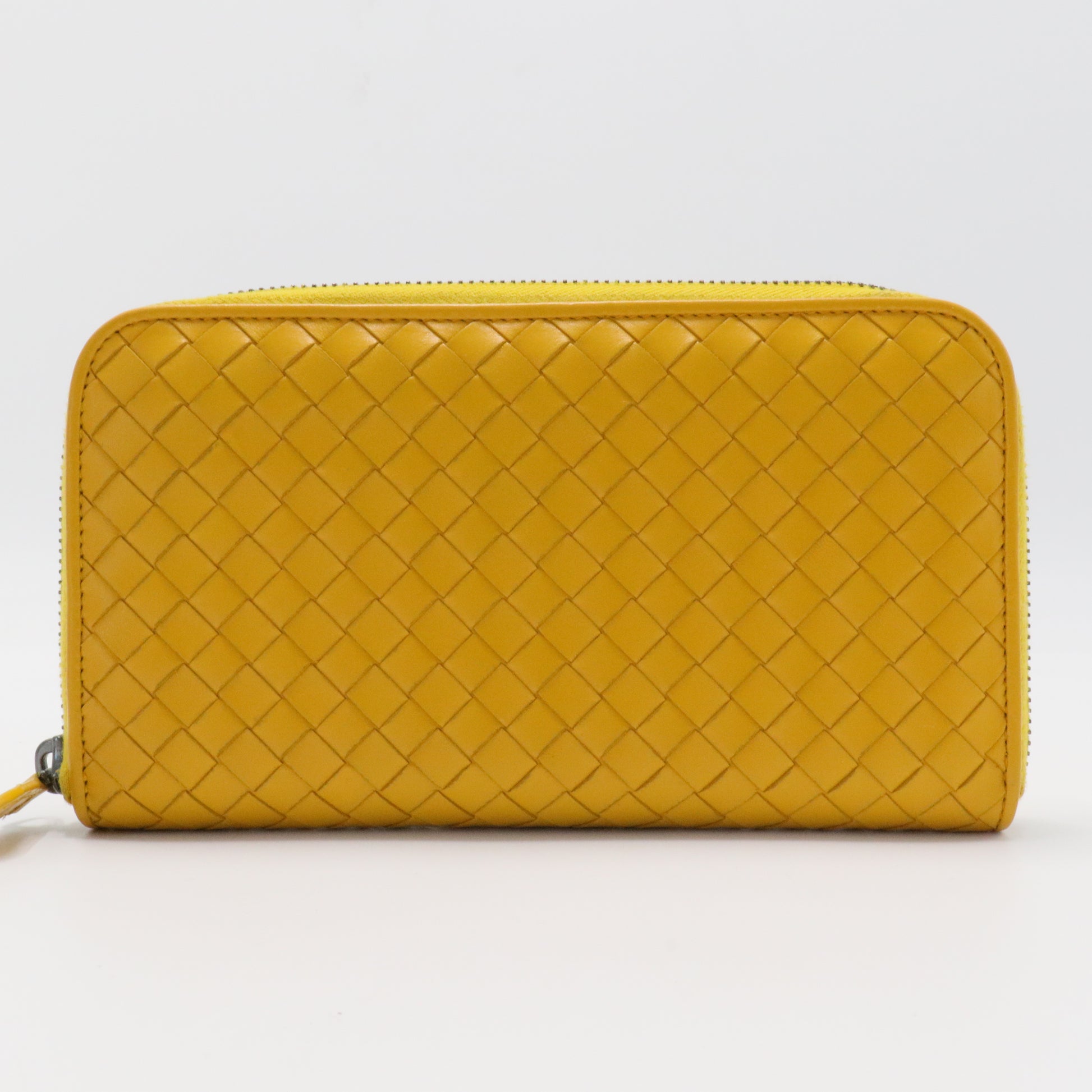 Intrecciato Weave Leather Wallet