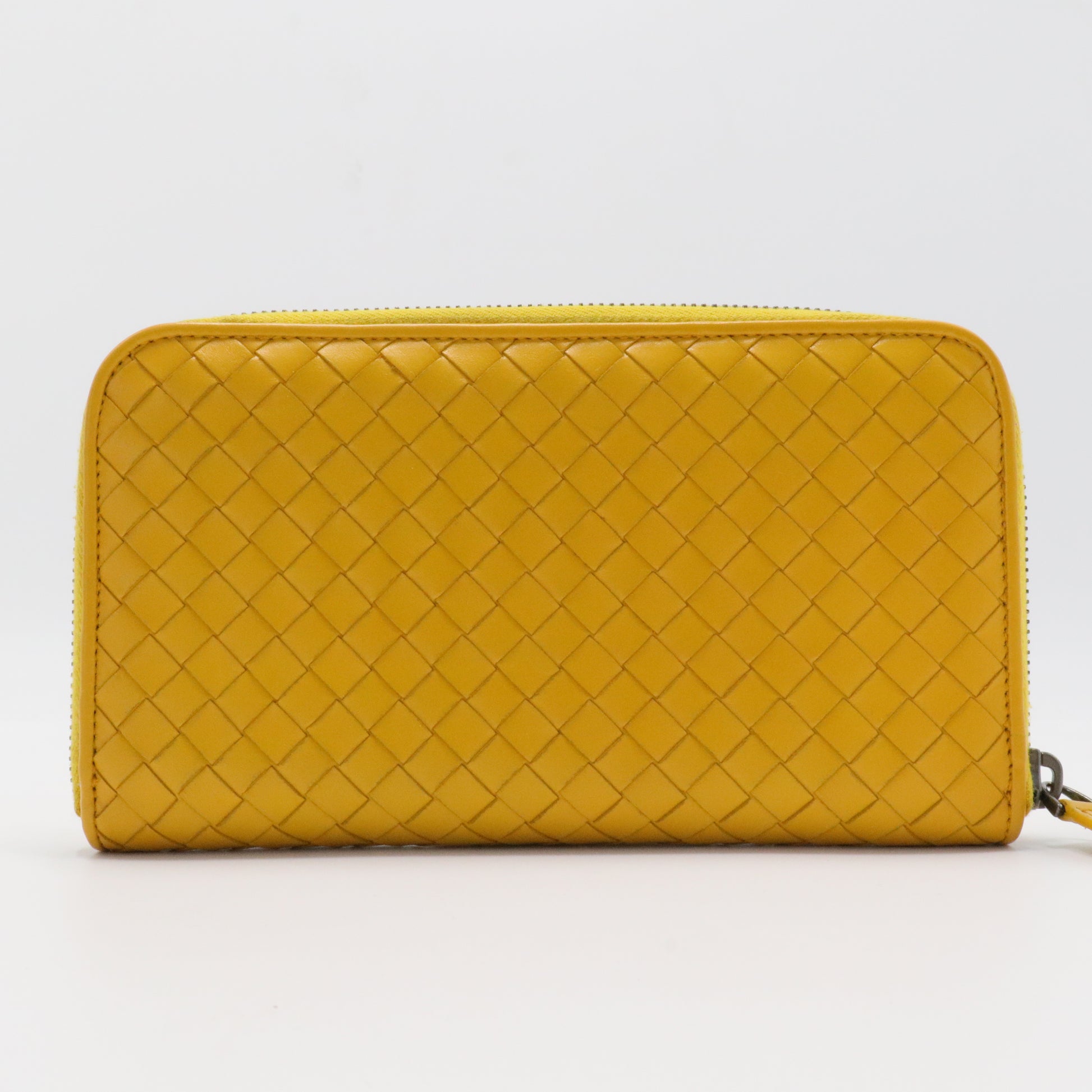 Intrecciato Weave Leather Wallet