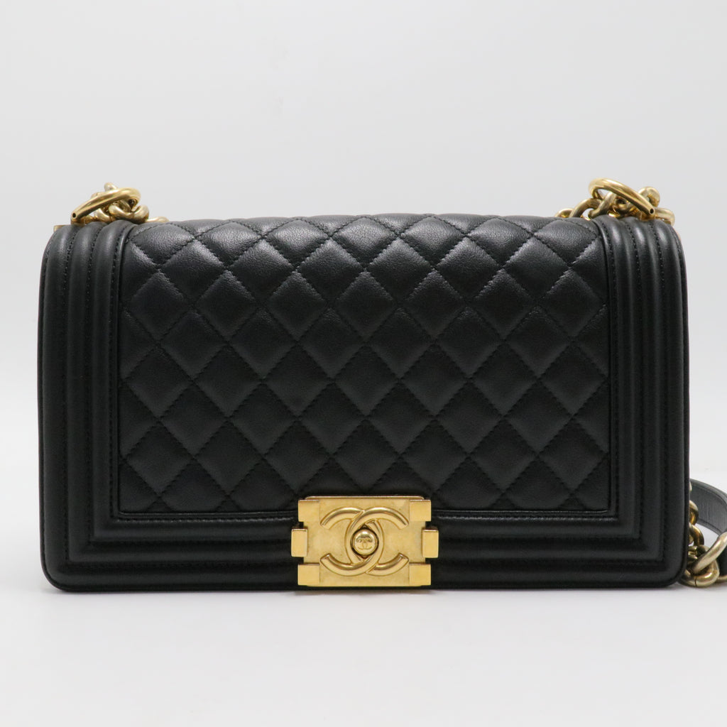 Boy Flap Bag Quilted Goatskin Old Medium