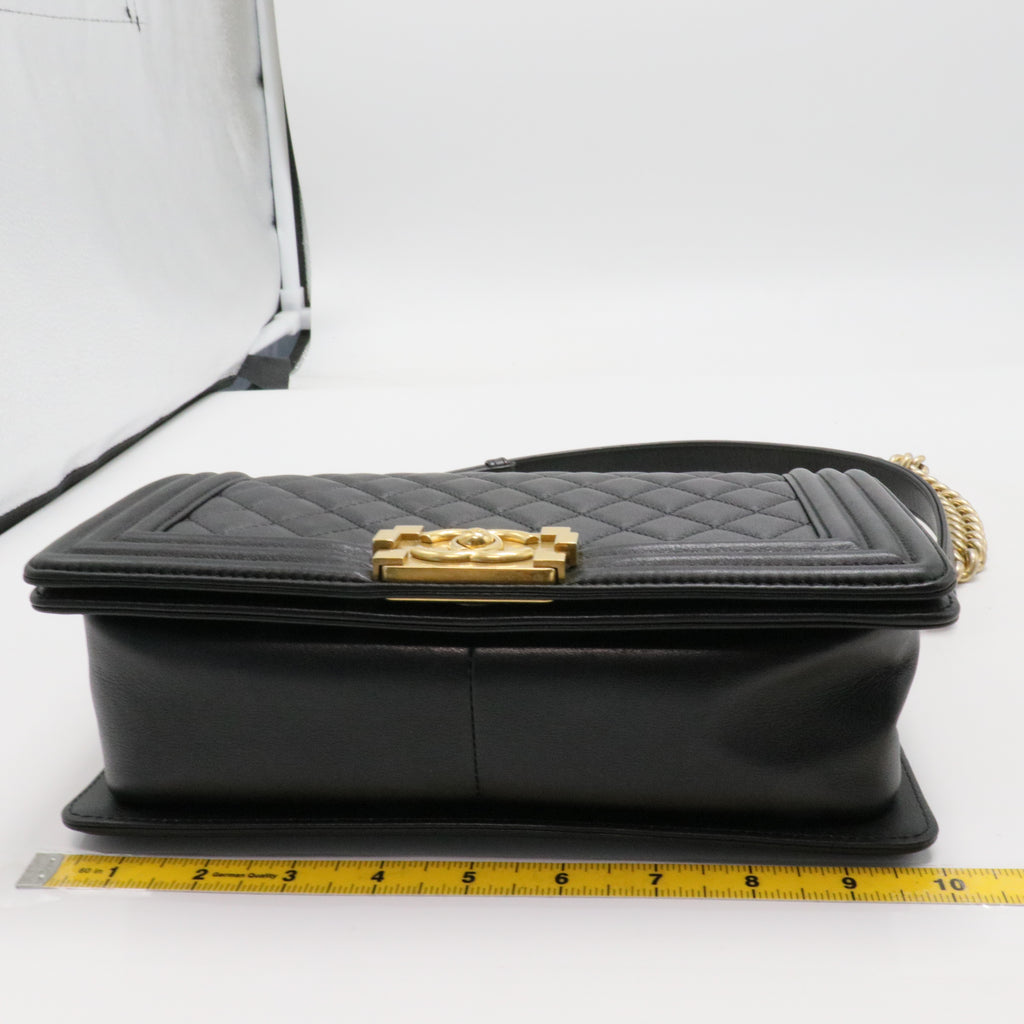 Boy Flap Bag Quilted Goatskin Old Medium