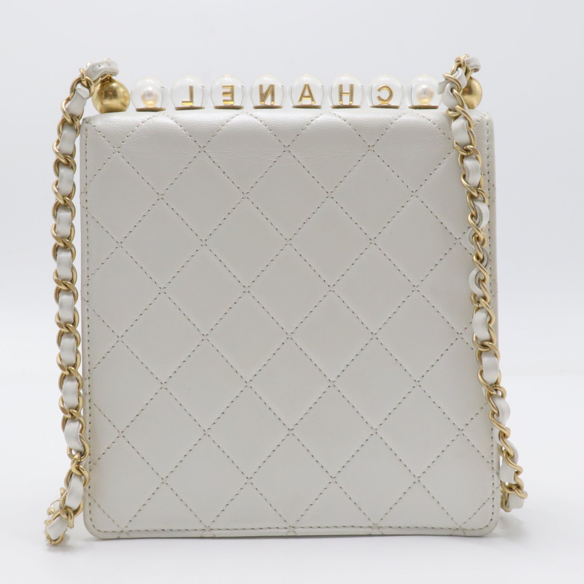 Chic Pearls Flap Bag Quilted Lambskin Mini