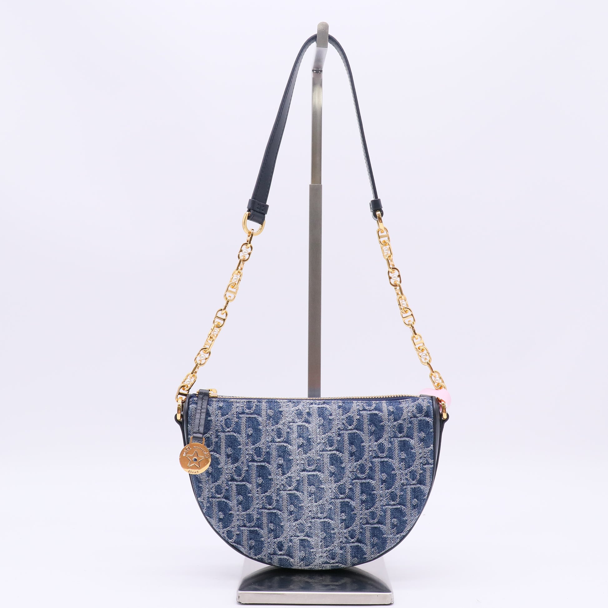 Christian Dior Diorstar Callisto Handbag Oblique Denim Twins LDJ5614