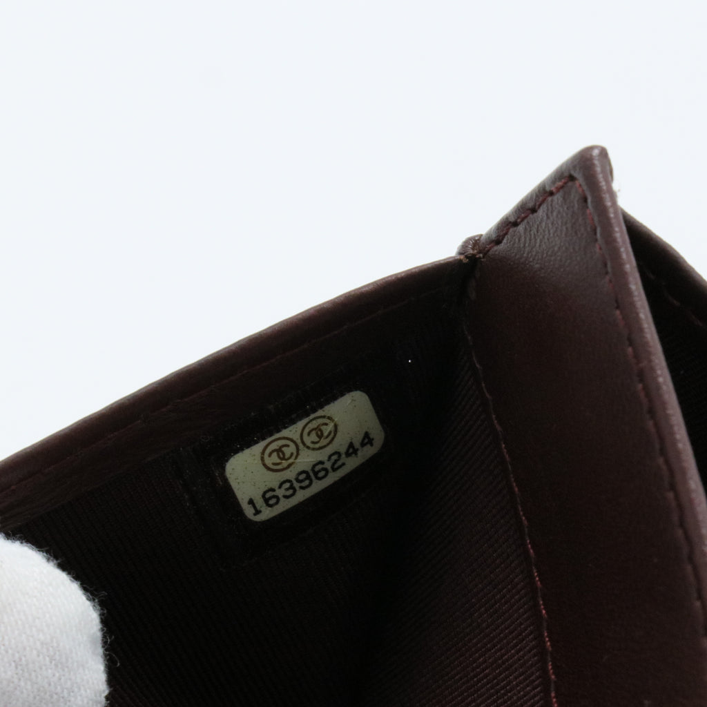 CC Gusset Flap Wallet Quilted Caviar Long-Twins