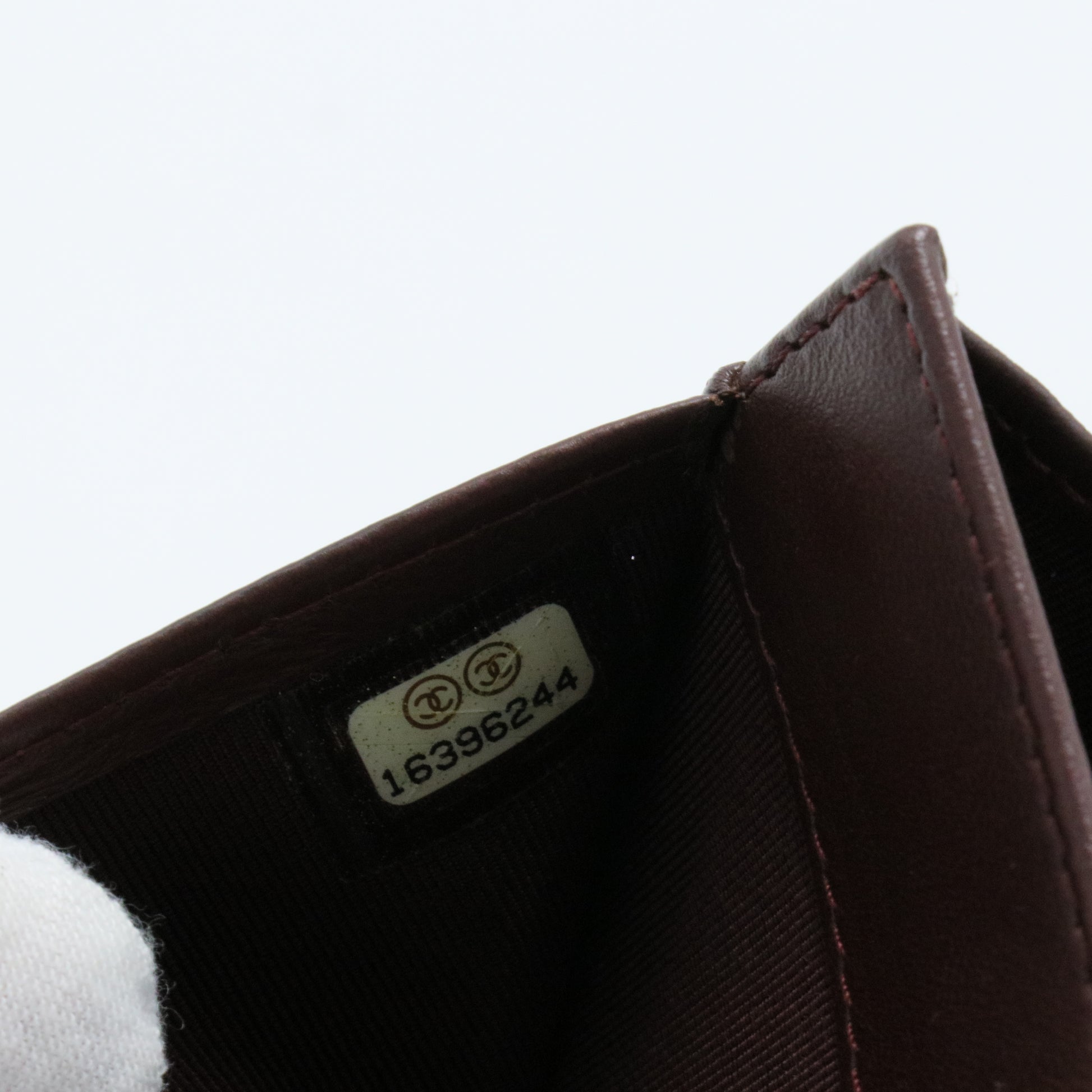 CC Gusset Flap Wallet Quilted Caviar Long-Twins