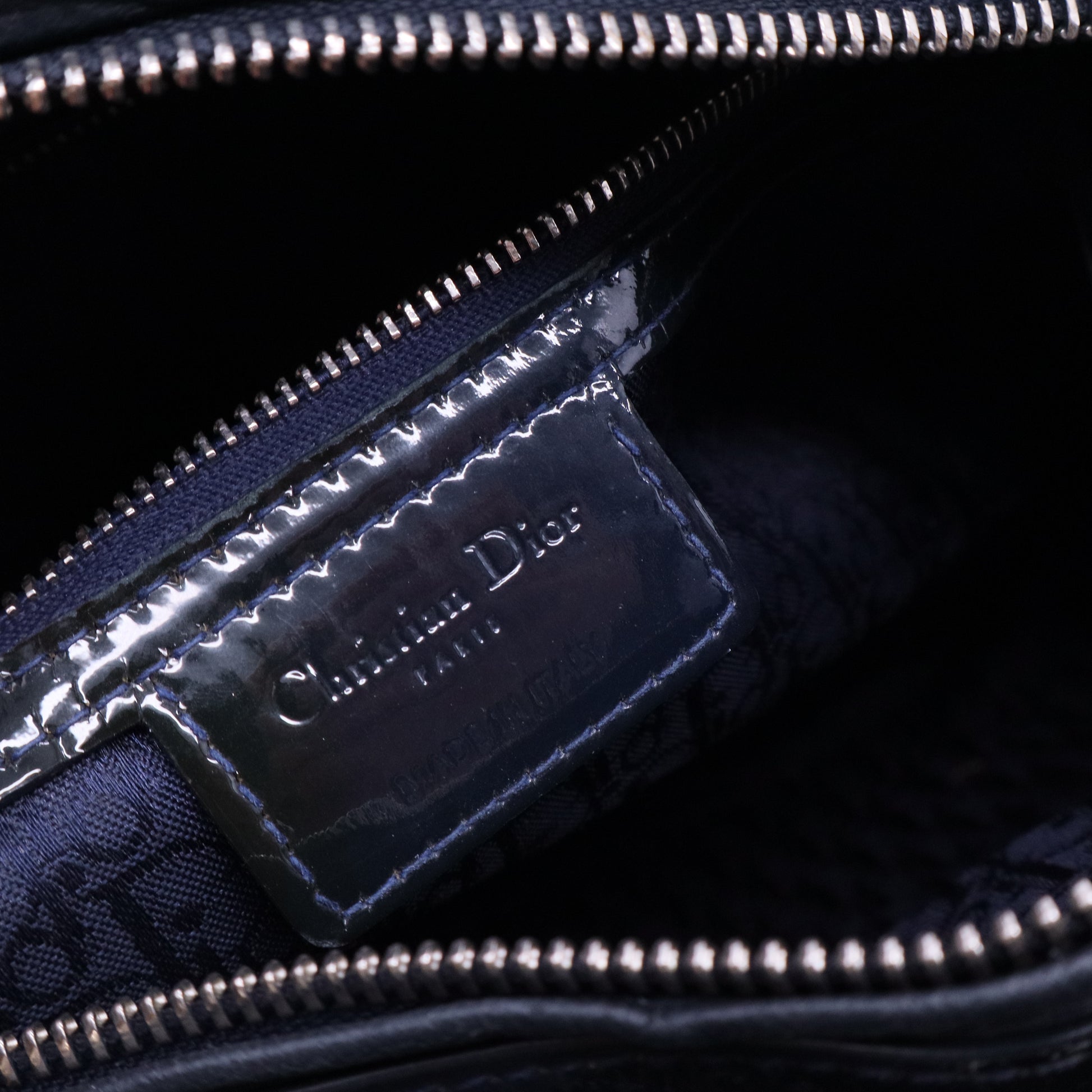 Large Patent Cannage Lady Dior B10450