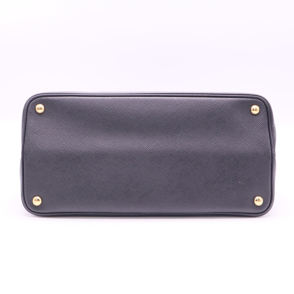 Prada Saffiano Cuir Double Bag Large red inside twins