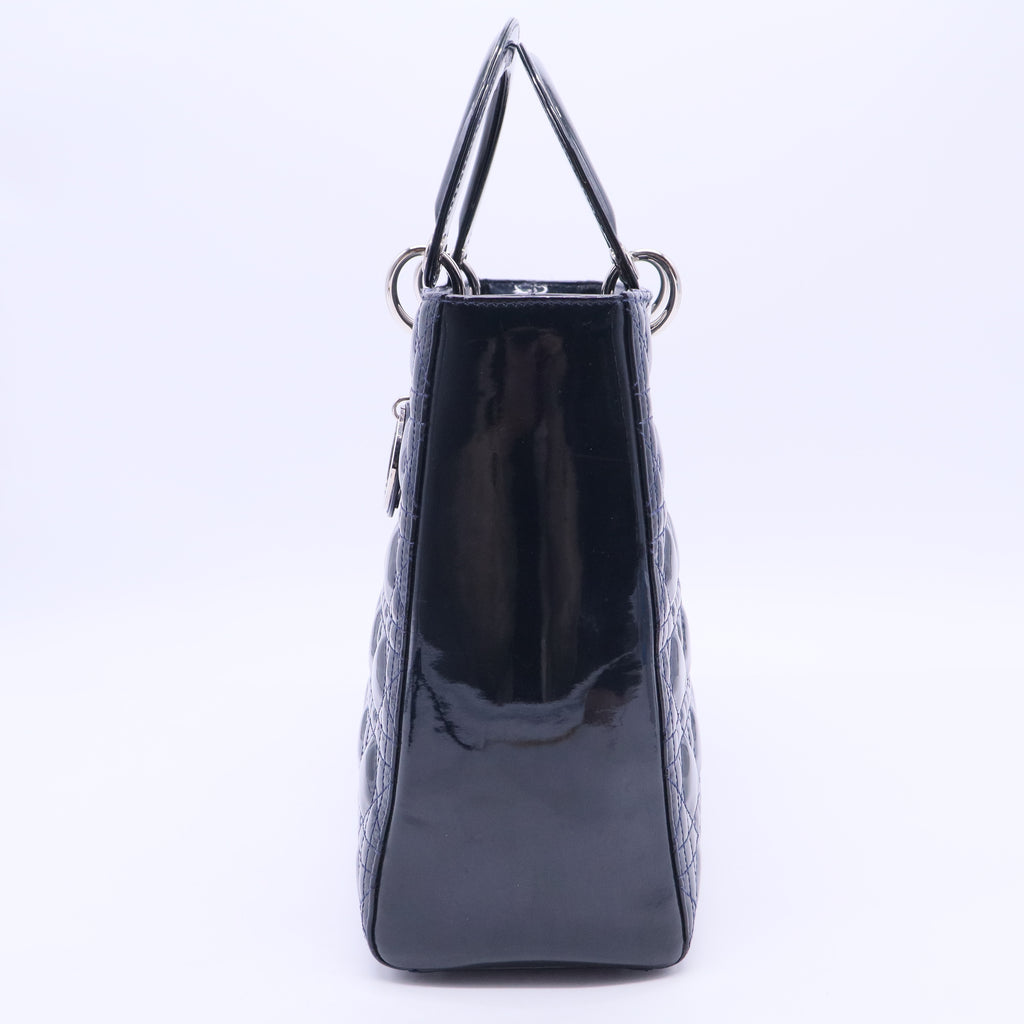 Large Patent Cannage Lady Dior B10450