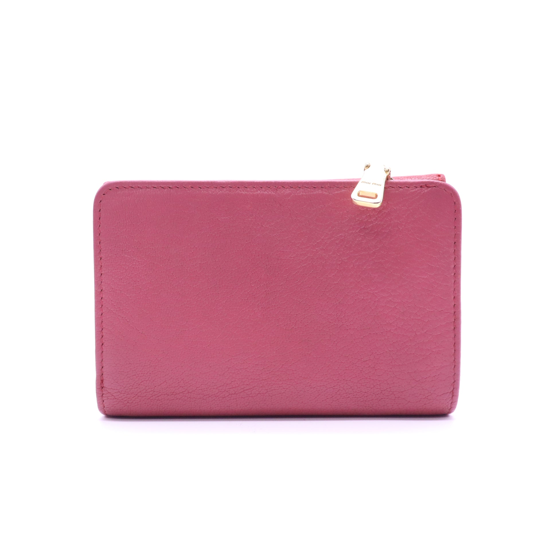 Miu Miu Madras Bicolor Bow Leather Wallet W21358