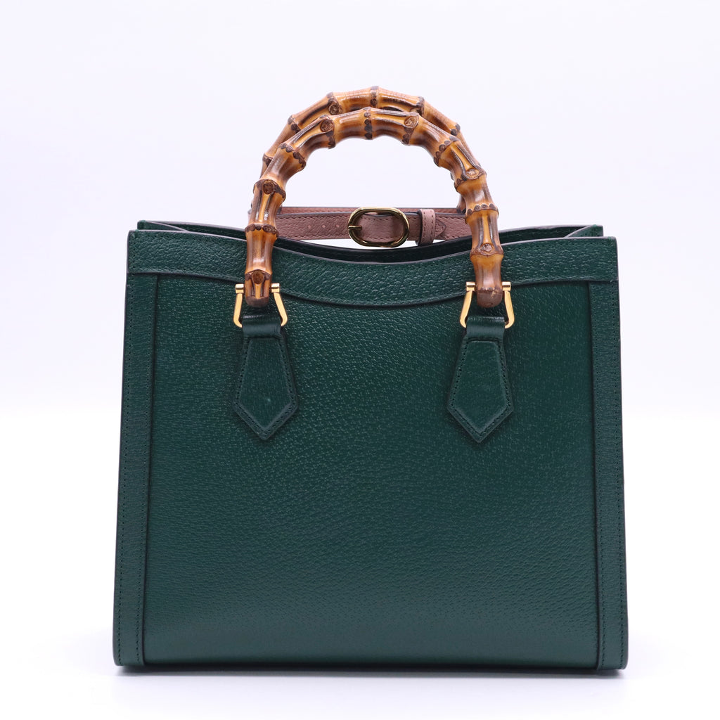 Diana NM Bamboo Handle Tote Leather Small Twins LDJ3589