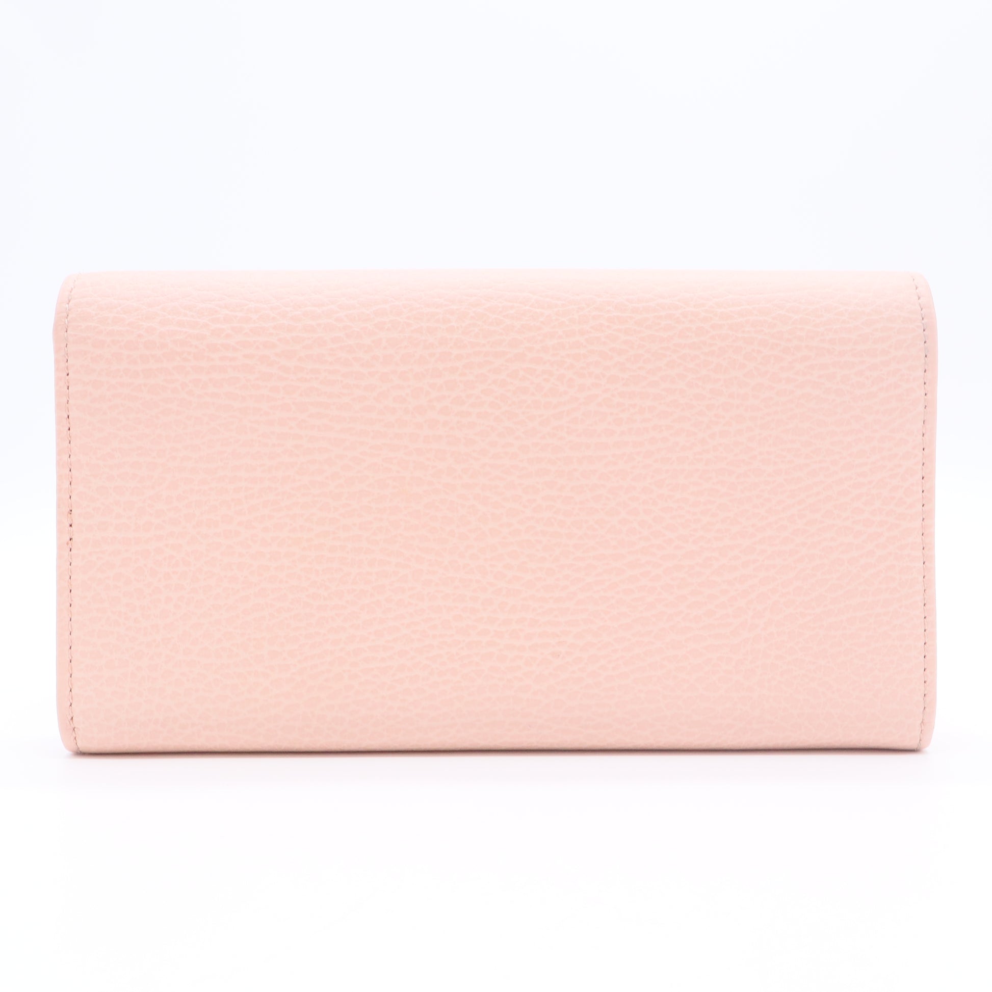 Calfskin Garden Continental Wallet Perfect Pink