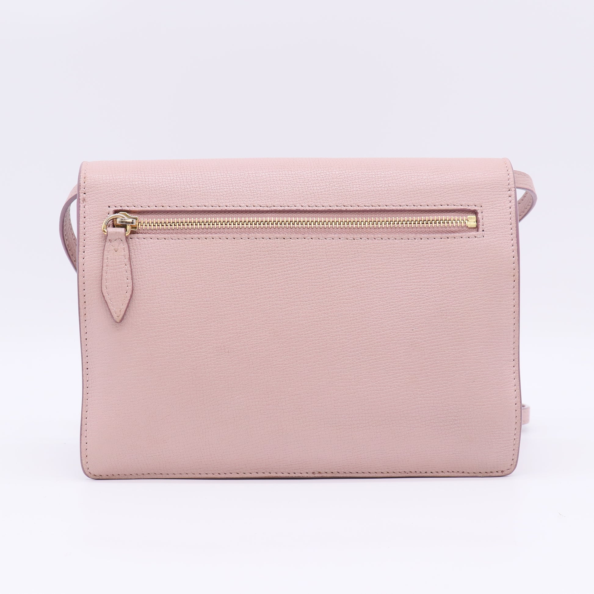 Derby Calfskin House Check Small Macken Crossbody Bag Pale Orchid B23221