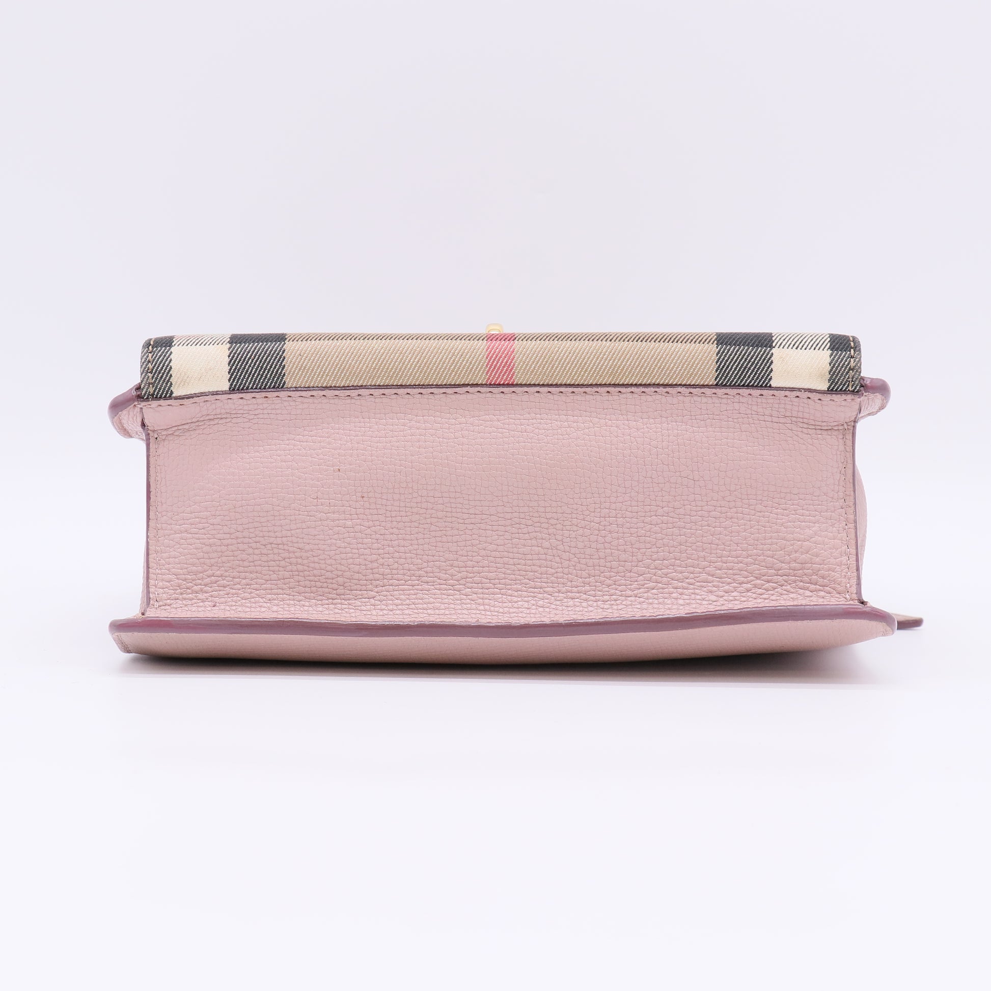Derby Calfskin House Check Small Macken Crossbody Bag Pale Orchid B23221