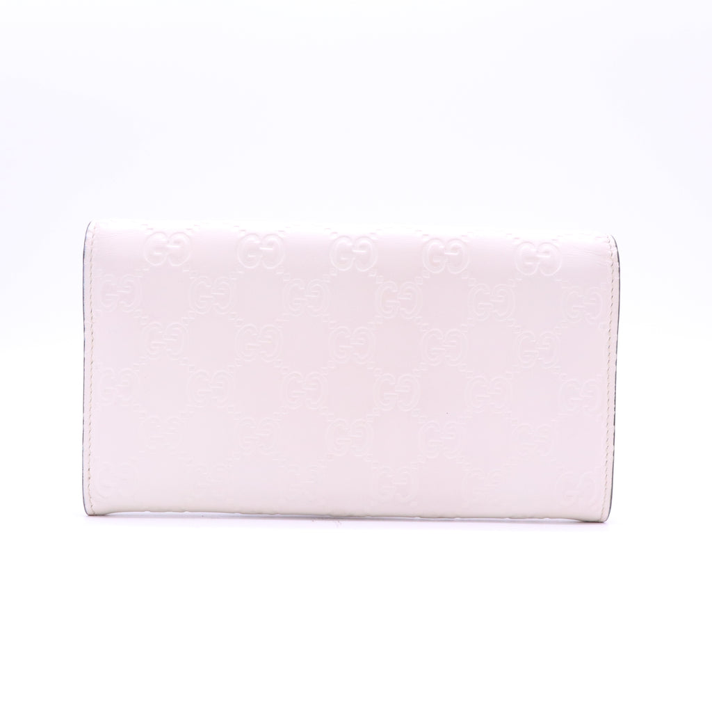 Gucci Signature Leather Bow Continental Wallet W21425