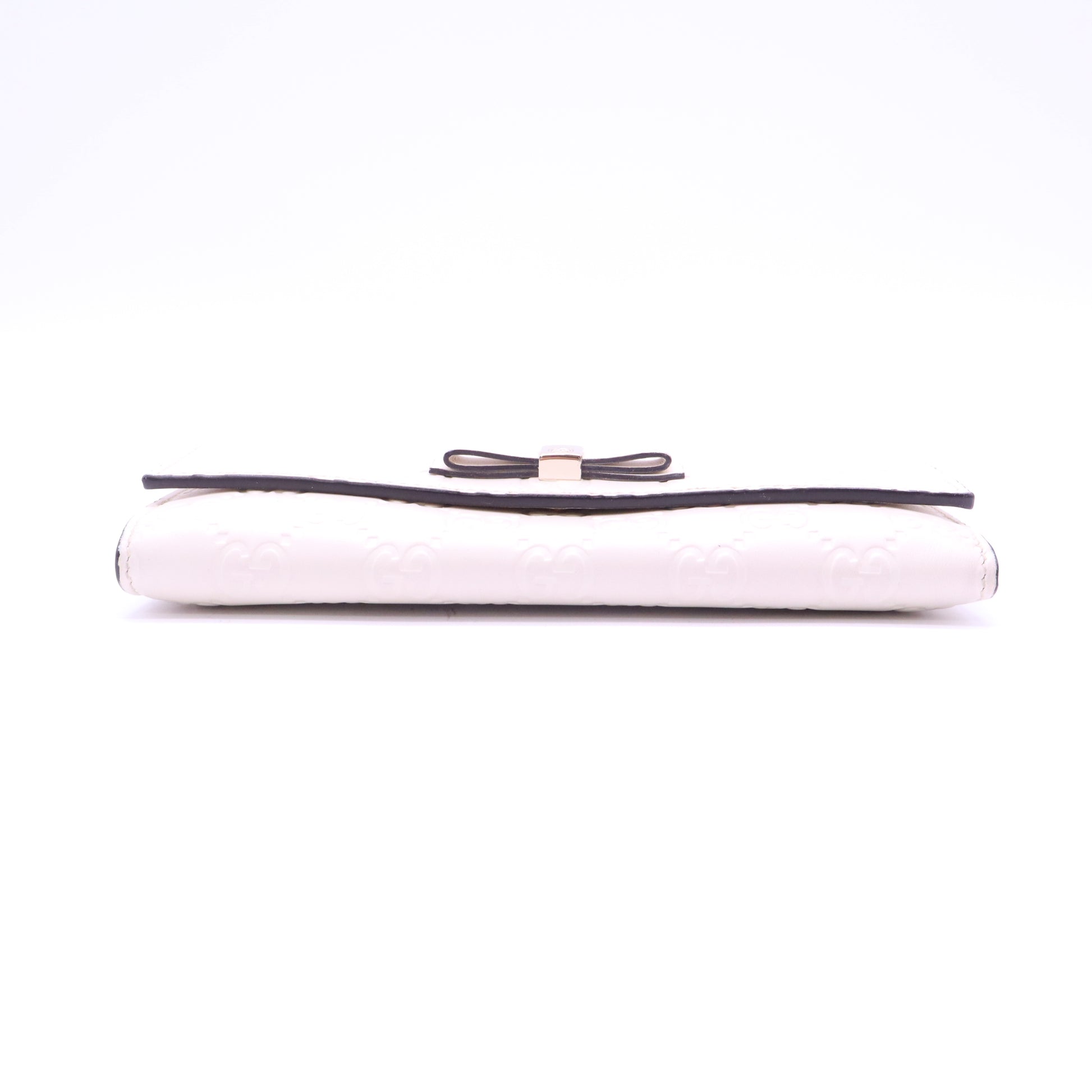 Gucci Signature Leather Bow Continental Wallet W21425