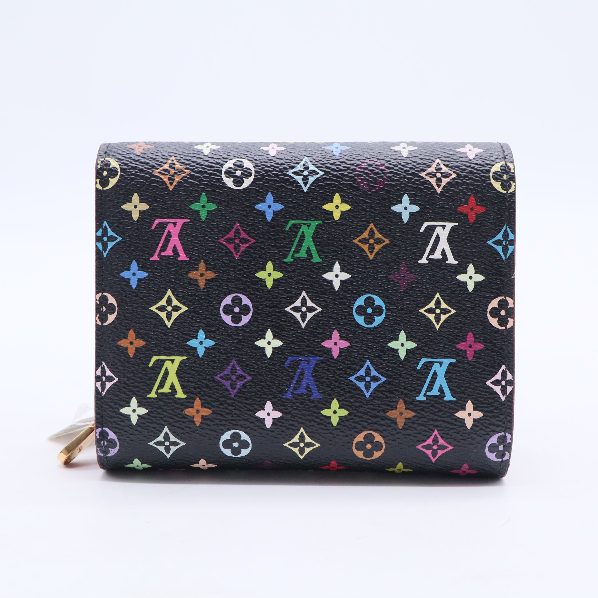 Louis Vuitton Black Monogram Multicolore Joey Wallet Twins LDJ2816