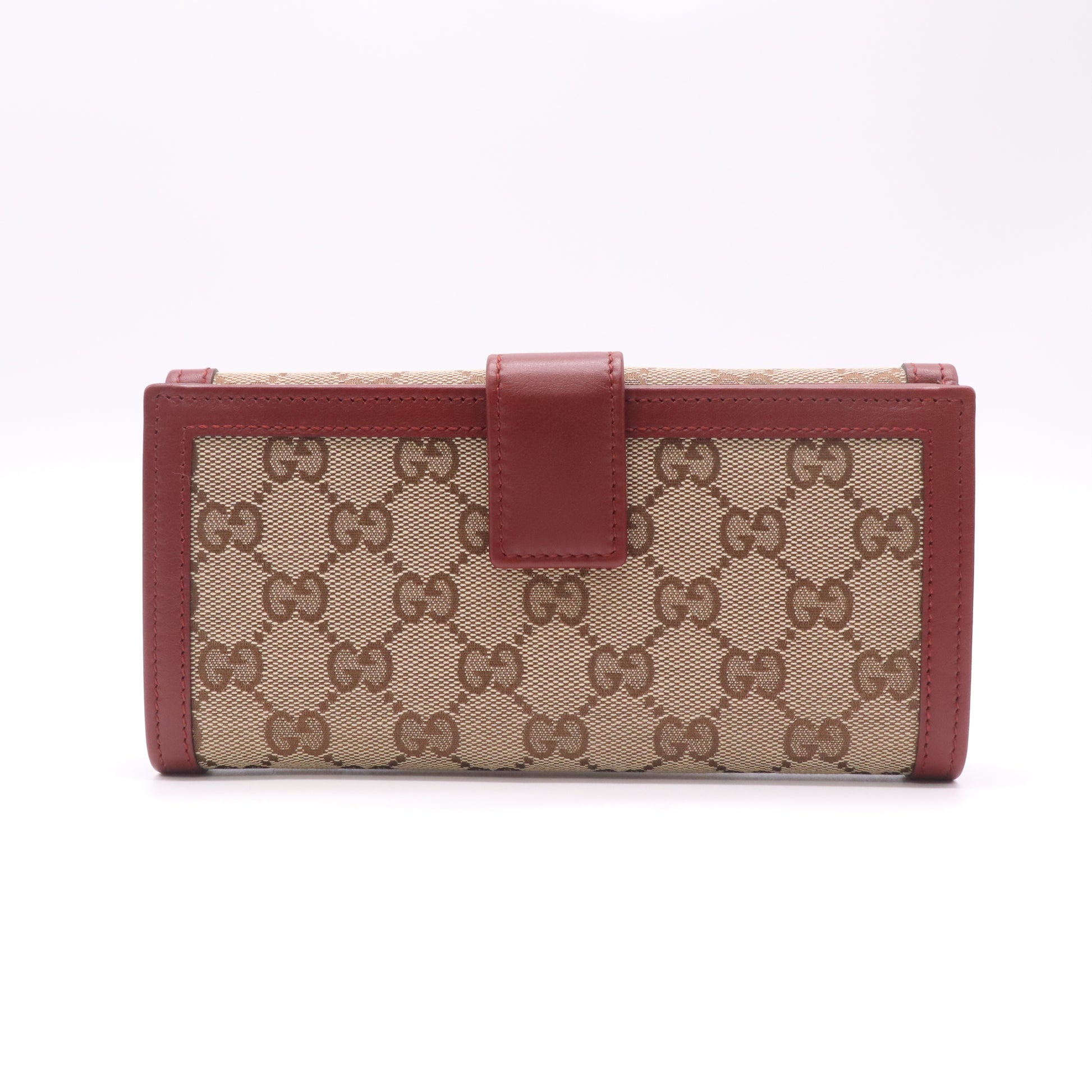 GG Canvas and Leather Trim Sukey Continental Wallet W22616