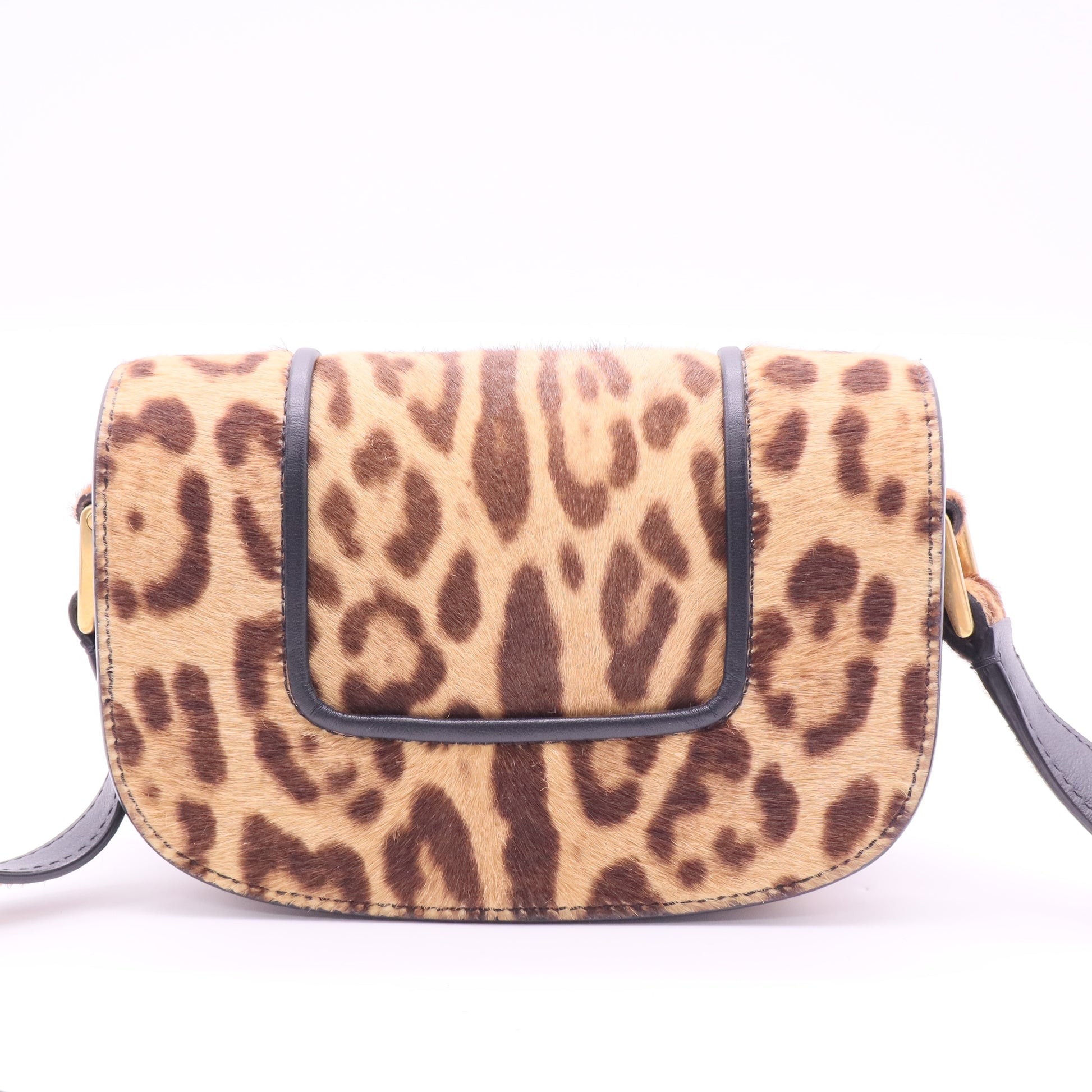 VALENTINO GARAVANI Supervee small leopard-print leather shoulder bag twins