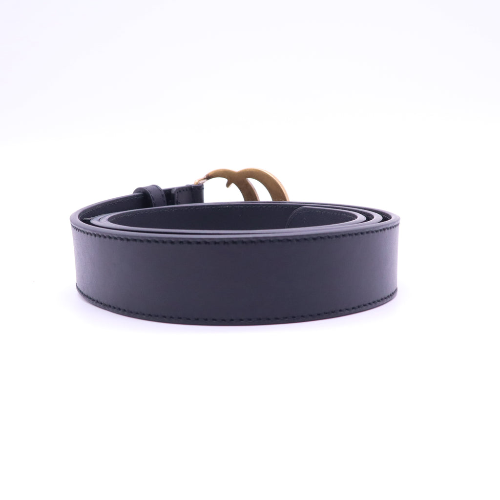 Gucci GG Marmont Leather Belt with Shiny Buckle W21439