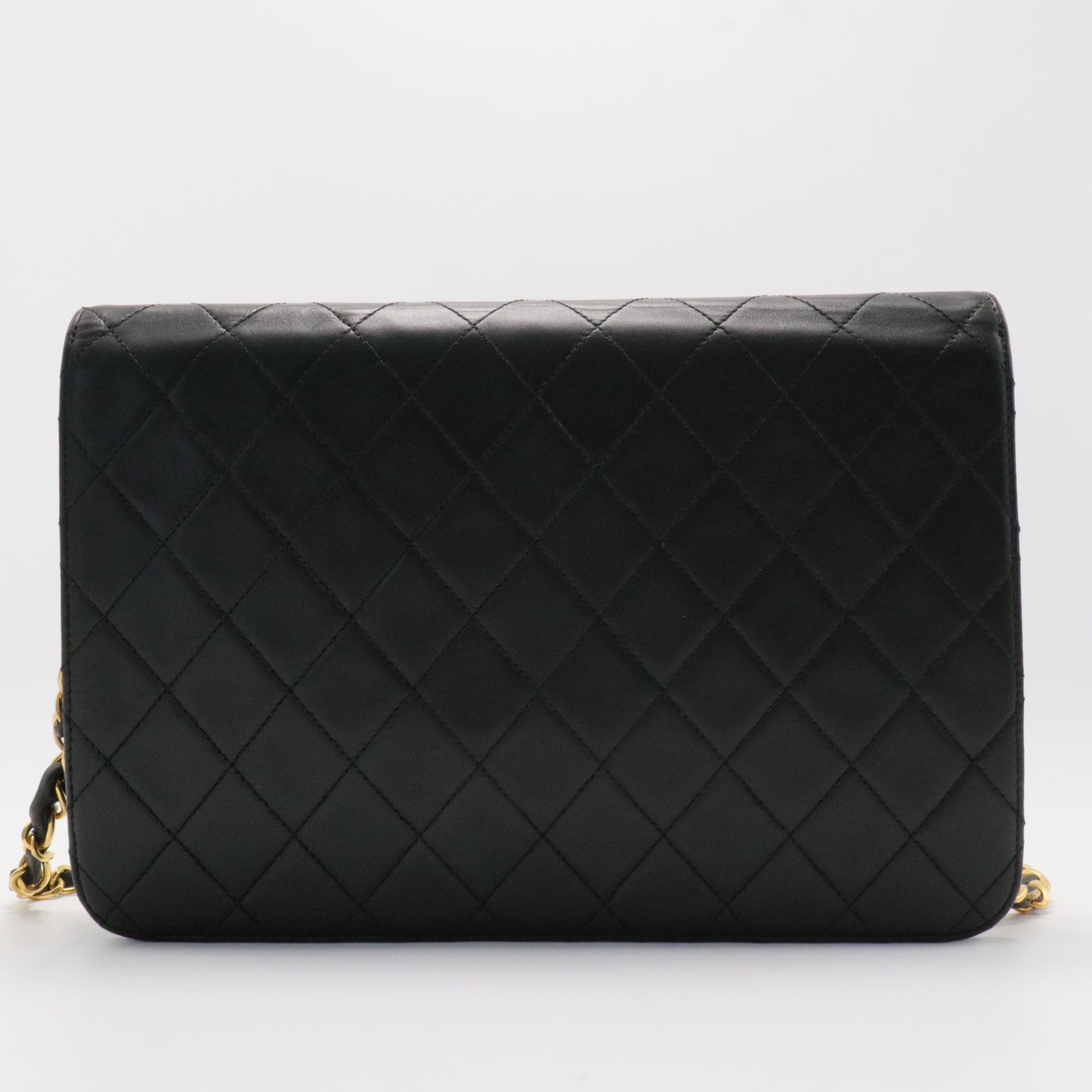 Vintage Clutch with Chain Quilted Leather Medium
