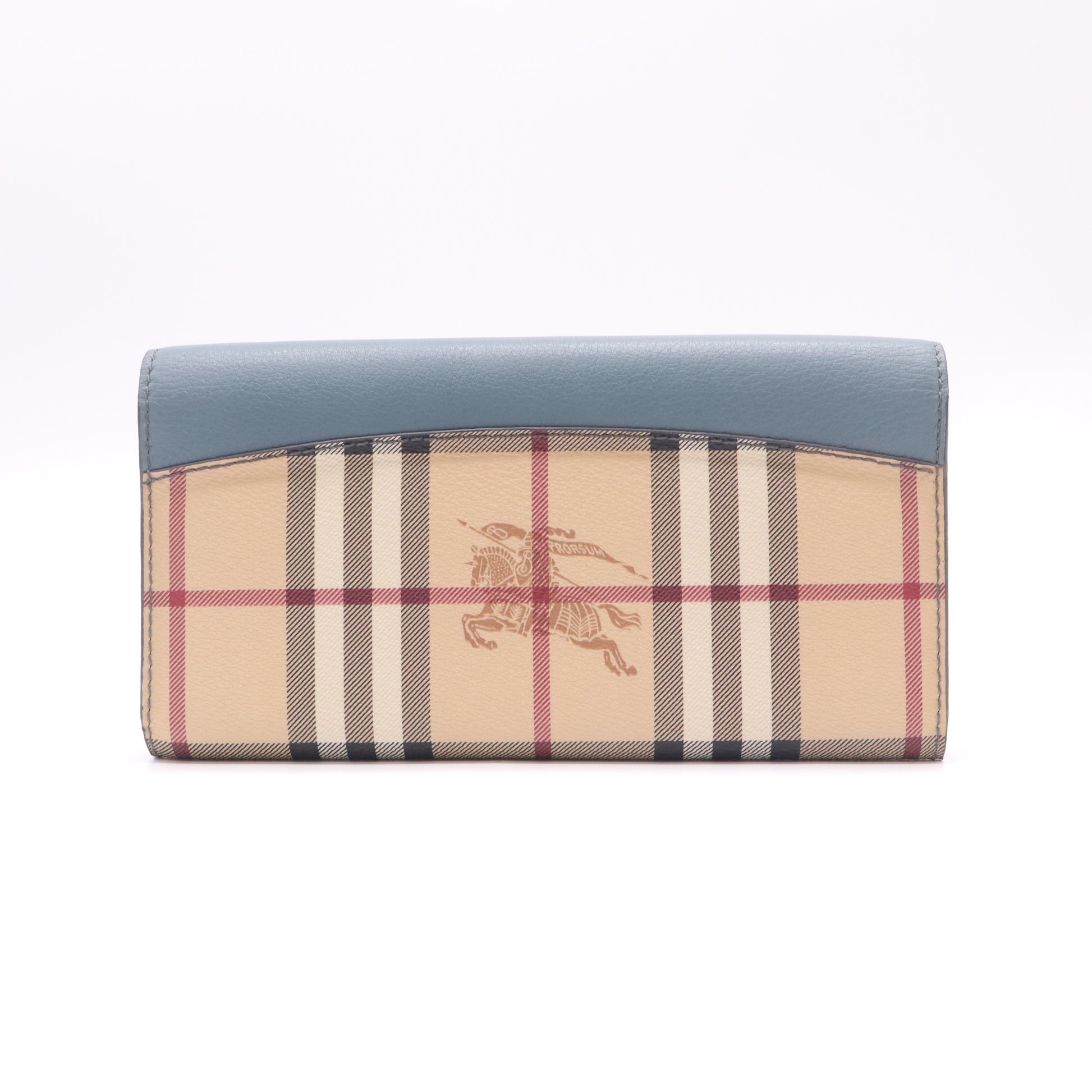 Burberry House Check Canvas and Leather Porter Continental Wallet W22617