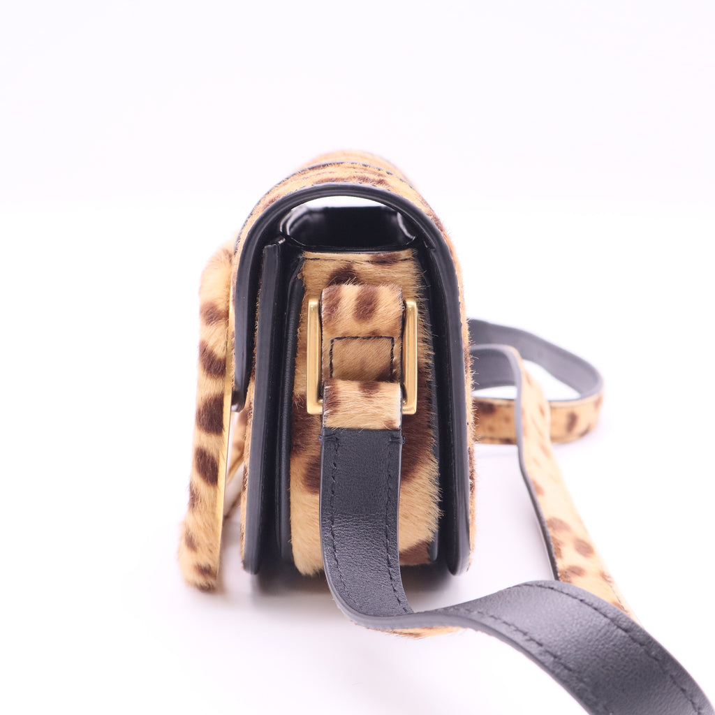 VALENTINO GARAVANI Supervee small leopard-print leather shoulder bag twins