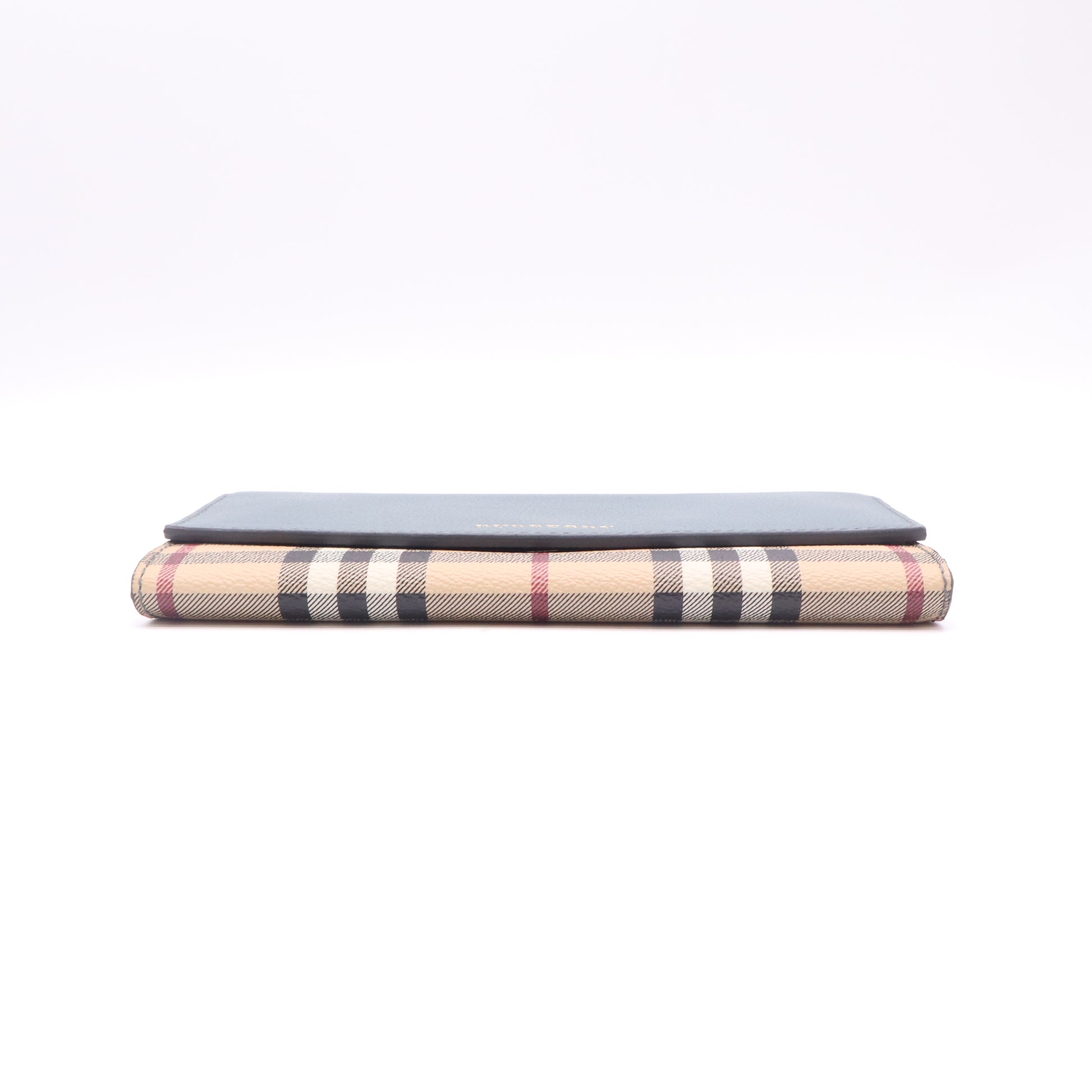 Burberry House Check Canvas and Leather Porter Continental Wallet W22617