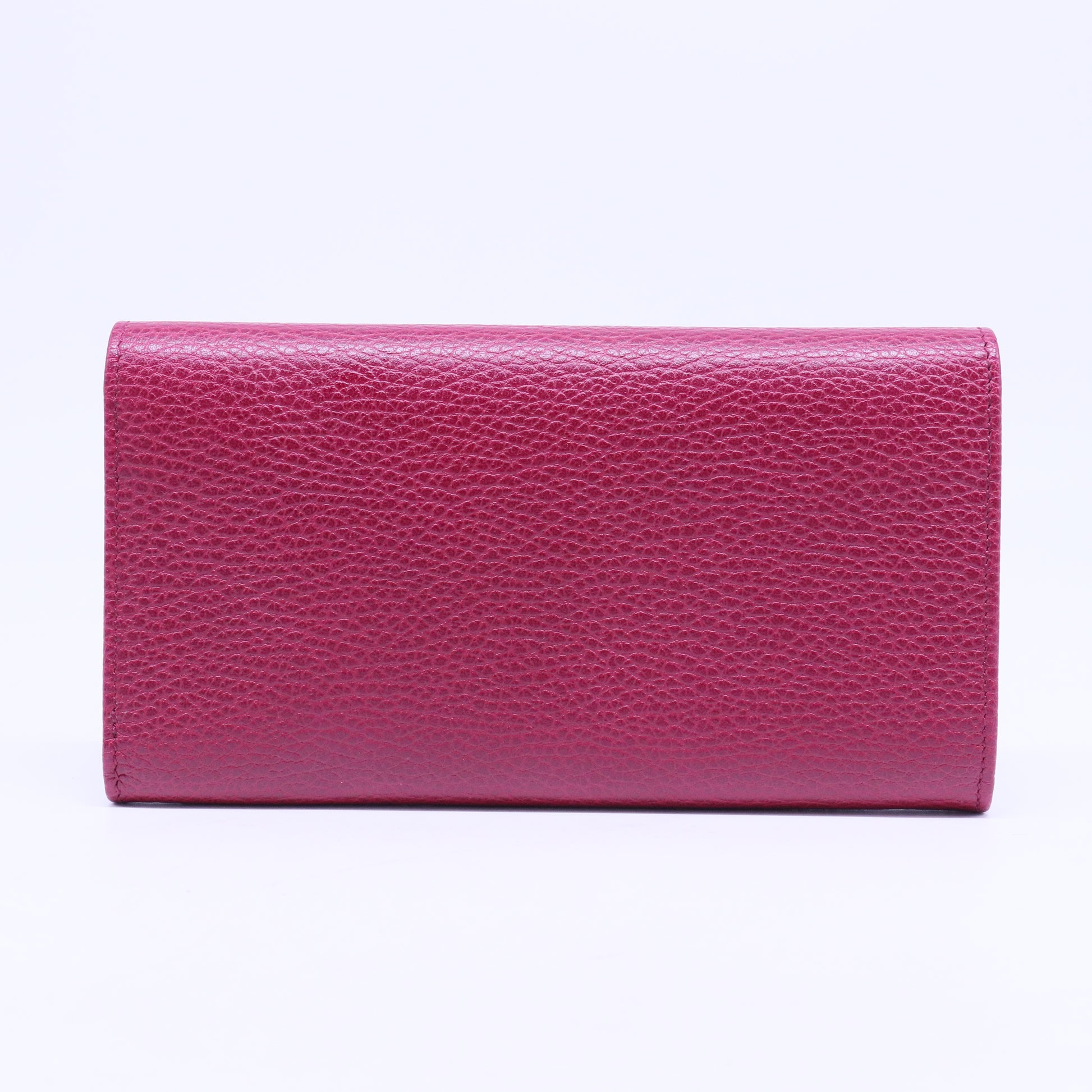 Burgundy Leather Swing Flap Continental Wallet